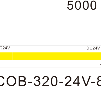 1M DC24V 12W DOT FREE COB LED STRIP IP20 (3K/4K)