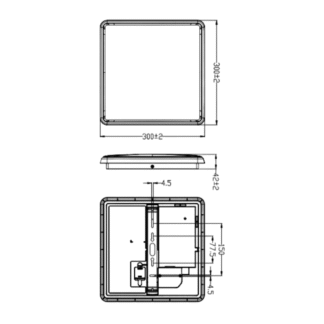 DIMMABLE 18W/25W 300MM SQUARE LED CEILING LIGHT (AC9002-TC)