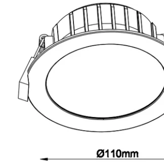 10W 90MM CUTOUT BUILD-IN DRIVER (DL1198)