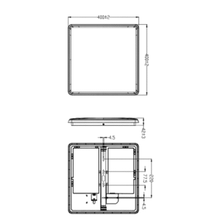 DIMMABLE 28W/35W 400MM SQUARE LED CEILING LIGHT (AC9002-TC)