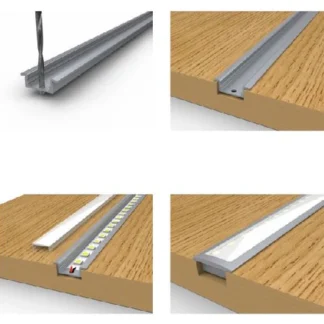 1M A001B BLACK RECESSED PROFILE