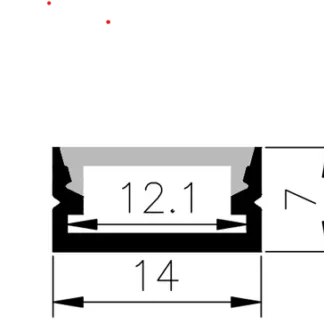 1M A1407 SURFACE ALUMINIUM PROFILE