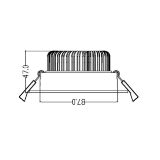 15W 90MM CUTOUT GIMMBLE LIGHT (DL8695-TC)
