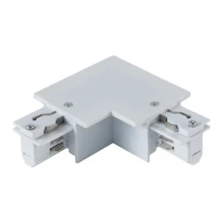 4 WIRE RECESSED 'L' TRACK JOINER - LEFT, WHITE