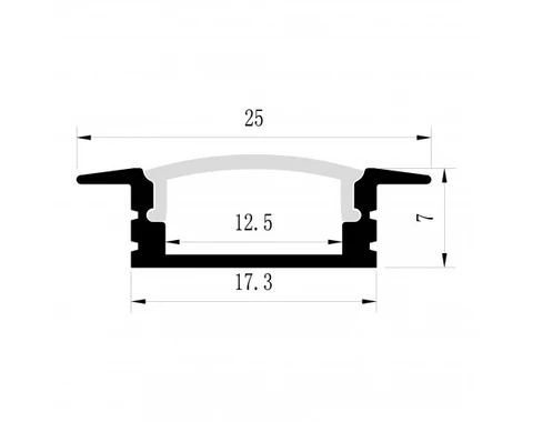 1M A001 ALUMINIUM RECESSED PROFILE - Image 3