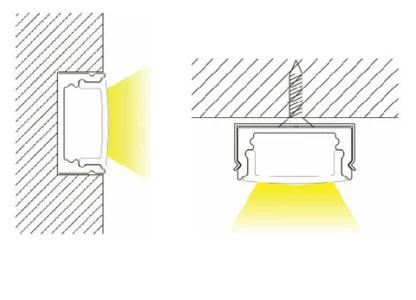 1M A002 SURFACE BLACK PROFILE – Led Light Melbourne