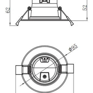 7W 70MM CUTOUT LED DOWNLIGHT (DL1195-TC)