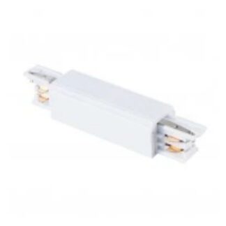 4 WIRE SURFACE LIVE IN-LINE TRACK JOINER, WHITE