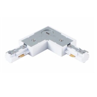 3 WIRE SURFACE 'L' TRACK JOINER - WHITE, RIGHT