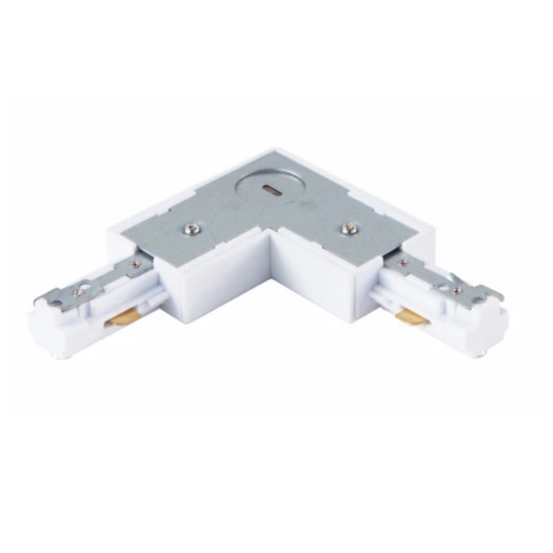 3 WIRE SURFACE 'L' TRACK JOINER - WHITE, RIGHT