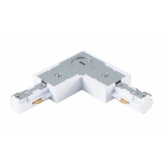 3 WIRE SURFACE 'L' TRACK JOINER - WHITE, LEFT