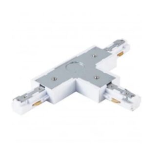 3 WIRE SURFACE 'T' TRACK JOINER - WHITE, RIGHT