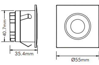 5W MAGNETIC LED STEP LIGHT (DL-51-R-TC)