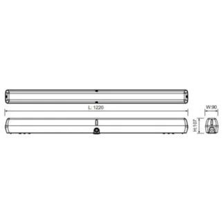 36W IP66 LED VANDAL PROOF BATTEN