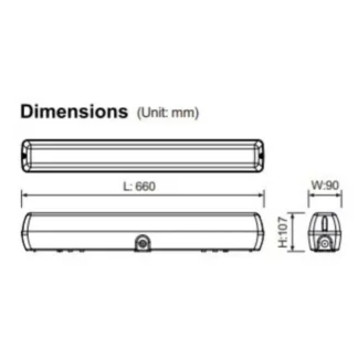 18W IP66 LED VANDAL PROOF BATTEN