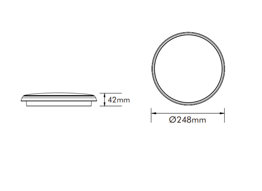 DIMMABLE 12/15W Ø248MM LED CEILING OYSTER (AC9001-TC) - Image 3
