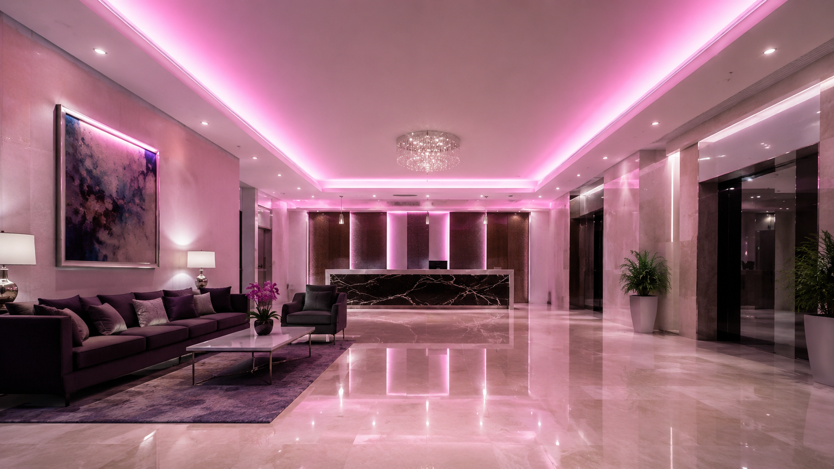 1M PINK DC24V 10W INFINITE CUT IP20/IP65 LED STRIP - Image 3