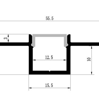 1M P5615 PLASTER ALUMINIUM BENDABLE PROFILE