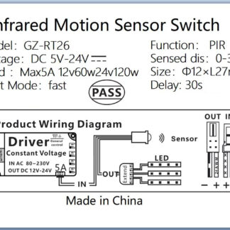PIR DOOR SENSOR FOR LED STRIPS